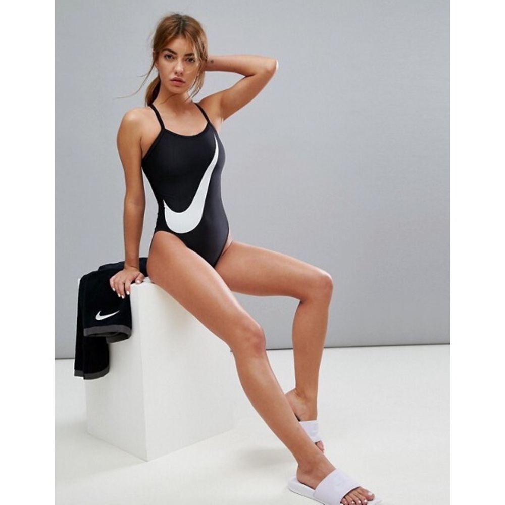 Nike Big Swoosh One Piece Swimsuit - Picture 2 of 6